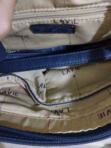 Navy Blue Turn-Lock Handbag