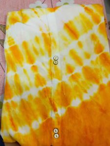 Tie And Die Yellow Kurta