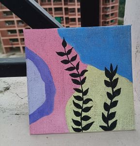 Set Of 2 Small Boho Paintings.