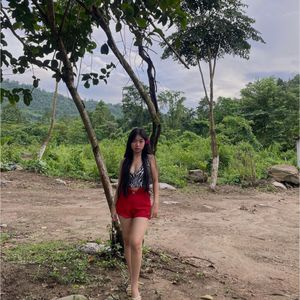 Red High Waisted Shorts