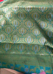 Sea Green Blue Saree