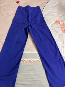 H&amp;M Electric Blue - Wide Leg Twill Trousers