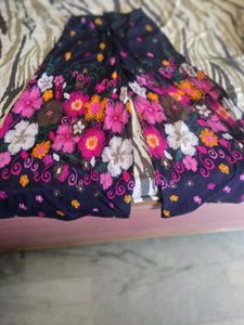 Floral Print Plazo Pants