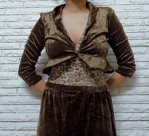 Velvet Cardigan Style Top