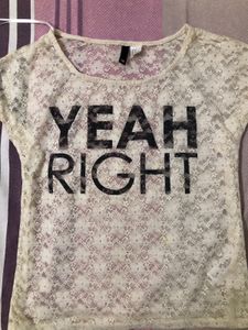 H&M Lace 'Yeah Right' Top