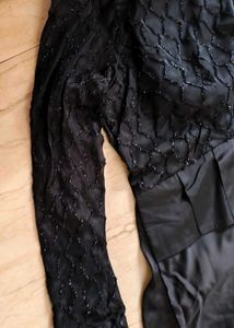 Elegant One-Shoulder Black Dress