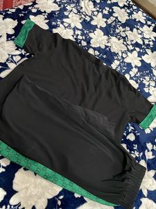cord set black colour with teddy bear patch