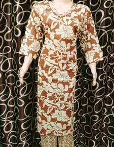 Party Wear Cotton Kurti Set