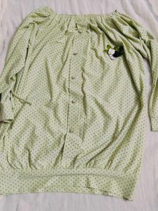 Polka Dot Off-Shoulder Top