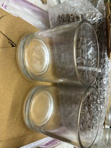 Clear Glass Candle Holders (Set of 4)