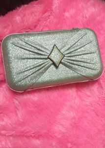 Silver Glitter Clutch