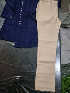 New Men&#39;s Blue Kurta Set(34 Inch Chest)