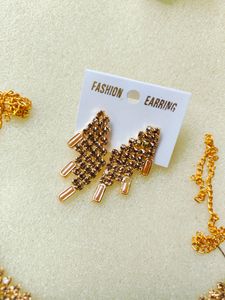 Golden Stone Necklace Set