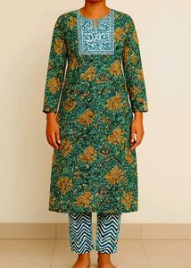 Green Kurta Set