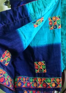 Heavy Border Saree With Blouse