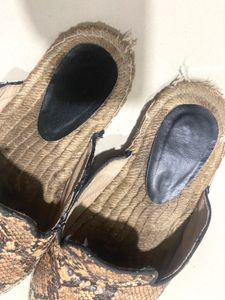 Snake Print Mules