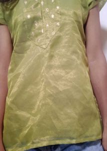 Green Embellished Top