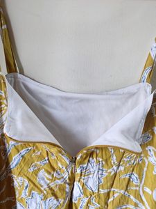 Yellow Floral Aline Dress