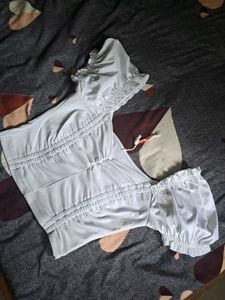 White URBANIC Soft Girl Core Top