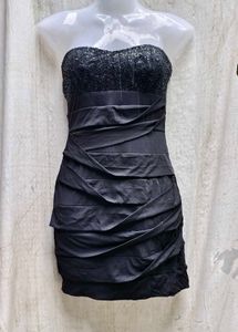 13296. Sparkly Black Party Dress