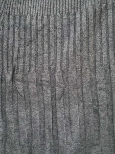 Gray Knit Midi Skirt