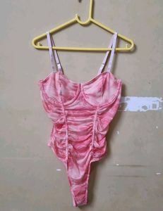 Ruched Pink Bodysuit