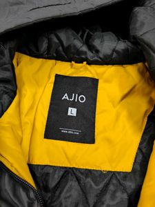 Colourblock Hooded Jacket Charcoal Mustard