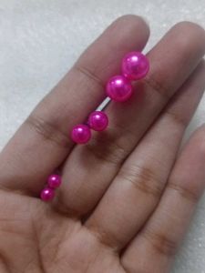 Pink Pearl Stud Earrings