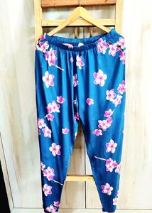 Blue Floral Design Pyjama Size-28-30