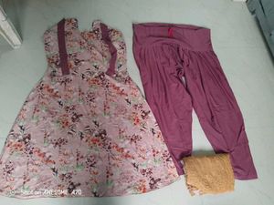Floral Print Salwar Kameez Set