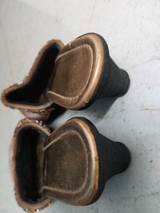 Champagne Embellished Mules
