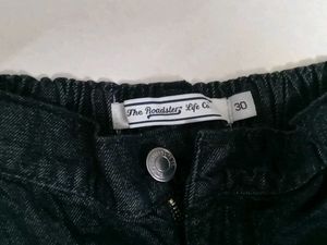 Black Baggy Denim (Jeans) - Roadster