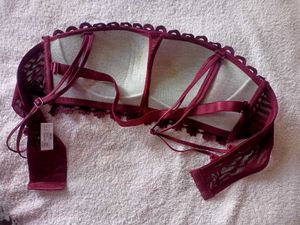 Designer Maroon Bra .
