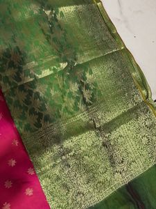 Pink &amp; Green Kurta Set