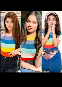 Trendy Rainbow 🌈 Crop Top