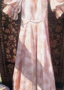 Vintage Floral Dress Gown 1 time worn adjustab