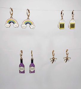 Funky Charm Earring Set of 4