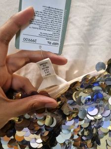 H&amp;M Silver Sequin New Top With Tag - Never Worn