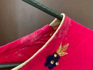 Pink Embroidered Kurti
