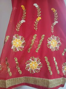 Party Wear Zari Work Saree