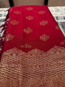 Elegant Red Banarasi Saree
