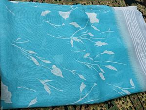 Elegant Blue Floral saree with blouse