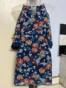 Pintrest Floral Cold Shoulder Dress