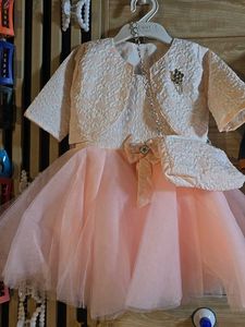 Peach Party Dress with Bolero