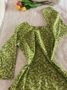 Green Floral Print Kurti