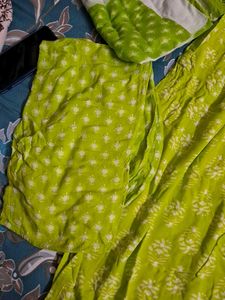 Cotton Anarkali Side Open