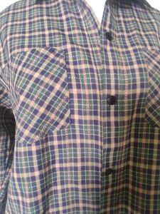 Long Cheaked Shirt Green