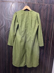 Elegant Olive Green Dress