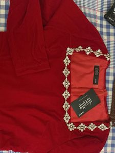 Red Velvet One Piece Dress