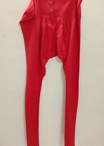 ♥️New Red A-line Embroidered Patch Kurti With Pant